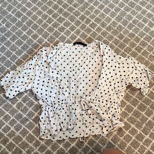 Jenni Kayne Polka Dot Wrap Top